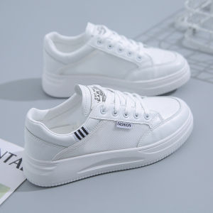 IELGY Womens Versatile Breathable White Board Shoes Platform Athleisure Student