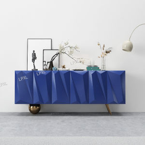 Modern Minimalist Luxury Pure Color Eco-friendly Baking Paint Dining Room Sideboard Tea Water Cabinet Simple Storage Cabinet