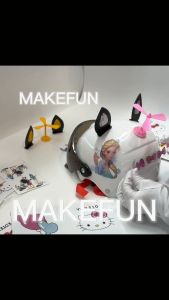 MAKEFUN 2-12Y WHITE MOTORCYCLE HELMET FOR KIDS GIRLS&BOYS DIY HALF FACE FASHION CHILD HELMET