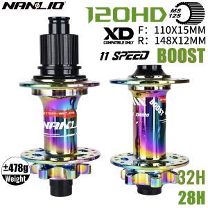 Nanlio XM820 28H 32H MTB Boost Hub Set 120T 6-Pawl Loud Freehub | 15x110 12x148mm Thru Axle | XD HG MS 8–12s | Better Than 009
