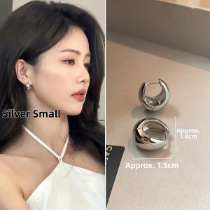 CAFFTI | Unique Beautiful Silver Metal Teardrop Circle 2026 New High-end Earring