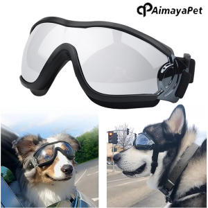AIMAYAPET Dog Sunglasses Dog Goggles Adjustable Strap for Travel Skiing and Anti-Fog Dog Snow Goggles Pet Goggles