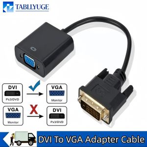 DVI to VGA Adapter 24+1 25Pin to 15Pin Converter Full HD 1080P Video Cable for PC Monitor Projector Desktop