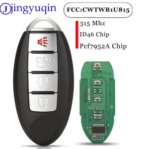 Jingyuqin CWTWB1U815 4 Buttons Remote Car Key Fob 315Mhz ID46-PCF7952A Chip For Nissan Sunny Versa Sentra Juke Cube