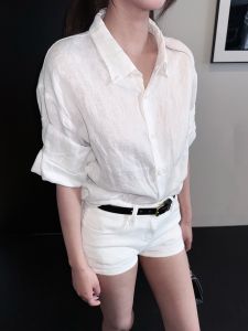 Simplified Wealthy Style Linen Shirt