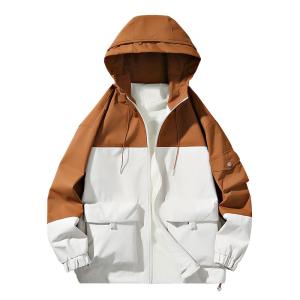 MiiOW | เสื้อแจ็คเก็ตผู้ชาย Catman ทรงหลวม ฤดูใบไม้ผลิและฤดูใบไม้ร่วง ทรงหลวม ปกป้องจากลมและฝน มีกระเป๋าหลายช่อง สำหรับกลางแจ้ง