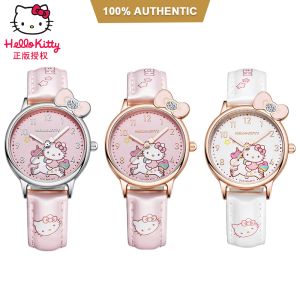 (With Box/30.5mm)100% Authentic Sanrio Hello Kitty Watch Kids Girls Cinnamoroll Waterproof Watch Quartz Watches Scratch Resistant Cute Wristwatch Kids Watch for Girls Birthday Gift Kuromi 273 儿童手表女生防水