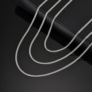 Kemstone Stainless Steel Encrypted 4-Face Grinding Lockbone Chain Necklace for Men