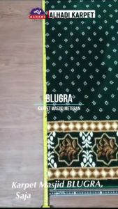 Karpet Masjid BLUGRA METERAN Ukuran 100 x 120cm Tebal 13mm Sajadah Mushola terlaris