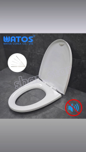 Watos Toilet cover seat  Comptible with American Standard Toildet Seat /  Quiet Soft-Close Damper Toilet Seat Cover (Top-Fix Installation) / Made in korea