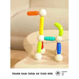 Đồ chơi xếp hình nam châm cho bé (32 chi tiết 60 chi tiết 100 chi tiết) Mideer Rainbow Magnetic Building Sticks