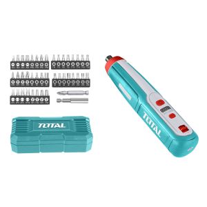 MÁY SIẾT VÍT DÙNG PIN Lithium-ion 4V TOTAL 41 MÓN - HÀNG CHÍNH HÃNG - TSDLI0403 - HM LOCK