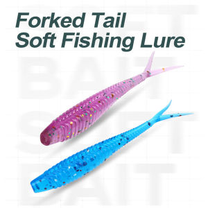 WEIHE 6pcs 7cm/1.7g 5Colors Artificial Fishing Bait Soft Fishing Lure TPE Forked Tail Soft Lures Wobbler Pesca Baits