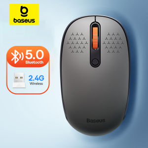 BASEUS | Baseus Mouse Bluetooth Wireless Computer 1600DPI Silent Mouse with 2.4GHz USB Nano Receiver for PC MacBook Tablet Laptop Mouse
