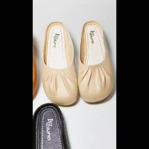 HaOGoS | Sepatu Sandal Slop Karet Wanita Motif Kerut simple dan Elegant LALUNA LLS 2438-1 36-41