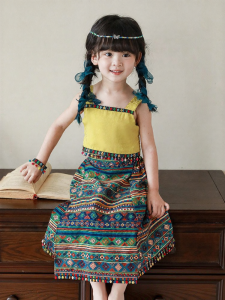 YOEHYAUL | Child Ethnic Style Dress Summer Dai National Style Fringe Halter