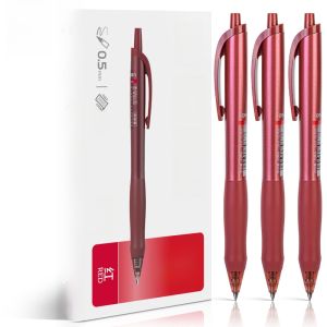 Deli Red Pen Smooth Bullet Tip Teacher Special S60 for Students Business Office Supplies Neutral Pen Refillable Ink Water Based