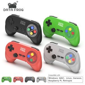 Data Frog | Data Frog PC07 Wireless Retro Controller Dual Player USB Receiver Plug and Play Gamepad for PC Emulator Games