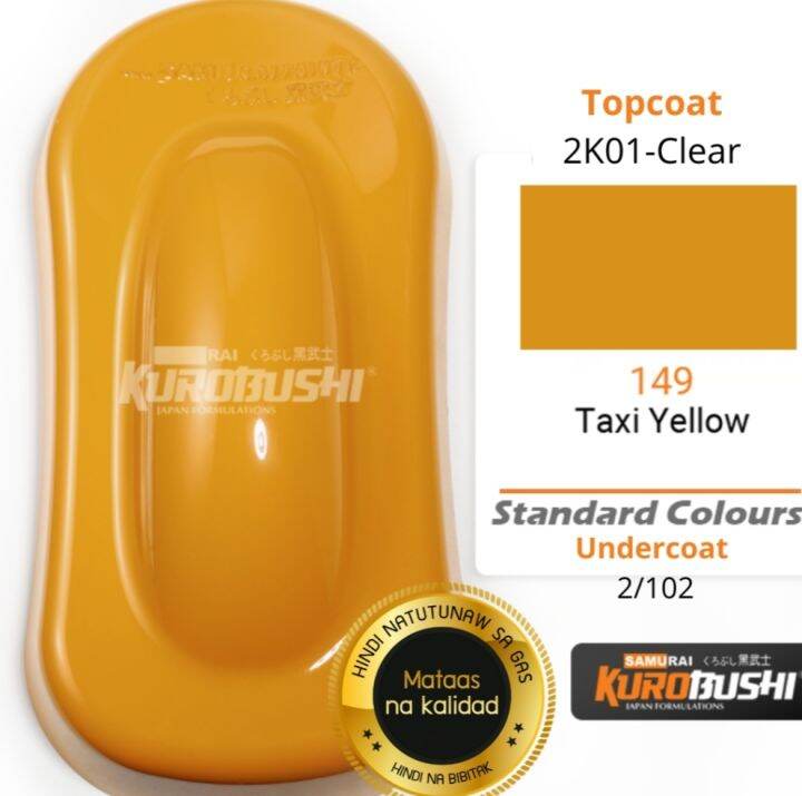 SAMURAI SPRAY PAINT TAXI YELLOW 149 ( STANDARD COLORS) 400ML | Lazada PH