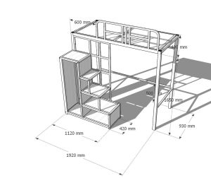 Loft bed customize singapore for helper room/bomb shelter change to cozy elper room/store room/utility room