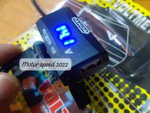 voltmeter usb charger breket / ampere aki usb charger / pengukur volt aki usb charger