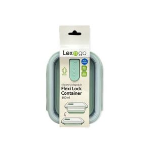 Hot Selling Four-Sided Lexngo Rectangle Silicone Collapsible Flexi Lock Food Container