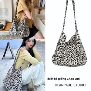 JIFANPAUL | Túi Đeo Vai In Hình Báo Thời Trang Dung Lượng Lớn