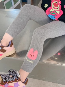 Girls Bottom Pants Spring Autumn Wear 2025 New Style Baby Clothes Not Drop Waist Autumn Pants Fashionable Little Babies Super Cute Trousers