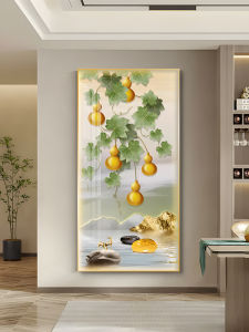 New Chinese Style Gourd Decorative Painting Entrance Hall Wall Art Corridor Passage Decor Hanging Picture Frame Included