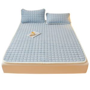 Thickened Milk Velvet Student Dormitory Bed Mat Single Layer Quilted Winter Fleece Blanket Bedding Home Use Soft Pad Mat