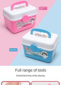 56 Pcs Kids Simulation Sound and Light Stethoscope Boy and Girl Medicine Box Suit Doctor Nurse Play House Toy Gift