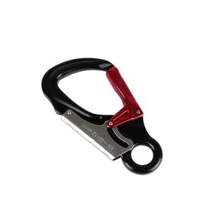 Black 35KN Climbing Carabiner Aviation Aluminum Stainless Steel Mountaineering Main Lock Carabiner Rock Climbing Mini Hook