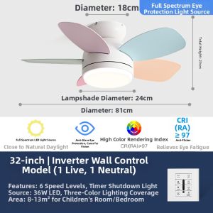 YYD | Fan and Ceiling Light Bedroom Dining Room