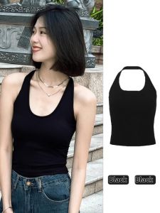 Black Sleeveless Slim Fit Tank Top