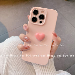 Adorable Pink Heart Shaped Phone Case Full Cover Protective Soft Silicone for  11 12 pro 13 14 pro Max Eco Friendly