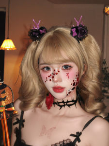 Halloween Evil Pumpkin Deer Antler Hair Clip Creative Festival Props Costume Party Cosplay Hair Accessories Funny Photo Props