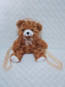 Tas ransel Teddy bear Renda/tas boneka bulu mawar