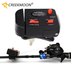 Digital Fishing Line Counter Display 0-99.9M Clip On Depth Finder Bearing Lighted Line Gauge for Jig Ice Trolling Casting Tackle