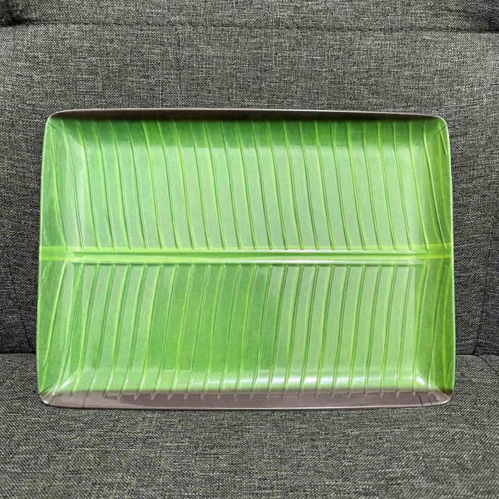 Banana Leaf Plate Melamine 10 inches x 7.7 inches Lazada PH