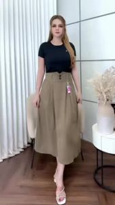 Rok Corduroy Premium Tebal - Rok wanita Trendy Maxi panjang dan Midi pendek
