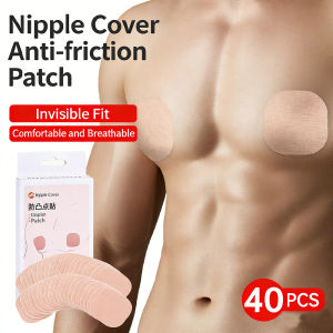 40PCS Disposable Nipple Covers for Men Anti Chafing Running Nipple Patches Breathable No-Show Nipple Protector Tape for Runners