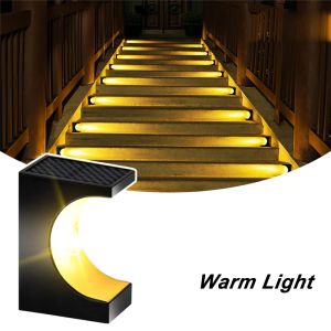 4/8PCS Solar LED Step Lamp Outdoor IP65 Waterproof Stair Light for Patio Fence Garden Garage Yard Porch Balcony Decor