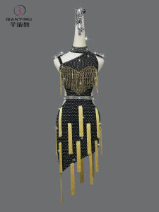 2025 Professional Latin Dance Competition Performance Outfit Adult Samba Costume High End Dancewear Fitness Fans Supplies