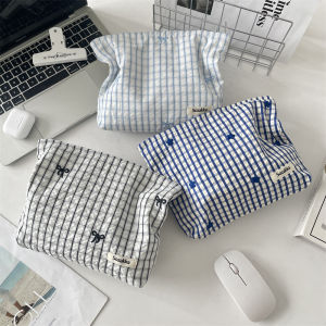 Korean Style Large Capacity Portable Travel Makeup Bag Cosmetic Storage Bag Wash Bag Floral Pattern Zipper Closure Square Shape