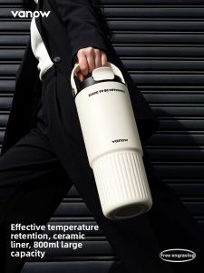 Vanow | Ceramic Lined Portable Insulated Tumbler with Straw
