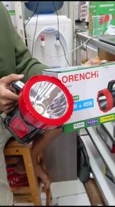 Lampu Senter LED Orenchi OT-10045 Senter Led 100W + 45W cahaya Putih tahan sampai 12jam / Lampu Senter LED Jarak Jauh + Light SMD 45 LED Super Terang / Senter Tangan Rechargeable | Senter Sorot | Senter Super Terang 100 Watt ~ Bintang Reborn Olshop