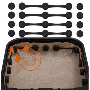 คลิปแม่เหล็กซิลิโคนสำหรับหม้อทอดไร้น้ำมัน 4 ชิ้น ทนความร้อน ใช้ซ้ำได้ ออกแบบมาเพื่อยึดกระดาษ ป้องกันการเผาไหม้