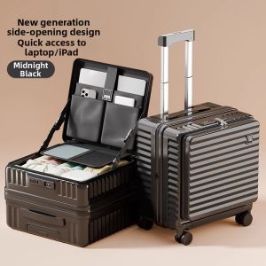 MINGJUEGONGZI | Side Opening Cabin Luggage 18 inch
