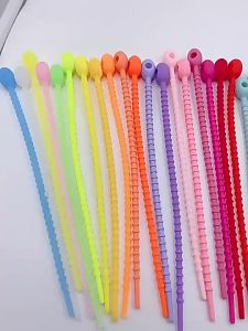 10 PCSMóc Khóa Treo Dây Cáp Dữ Liệu Bằng silicone 215Mm diy