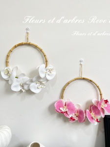 Trang Trí Hoa Treo Tường in 3D Nhện Thực Tế Vòng Cửa Tự Nhiên Treo Cửa Tay Cầm Hoa Trang Trí Nhà Cửa